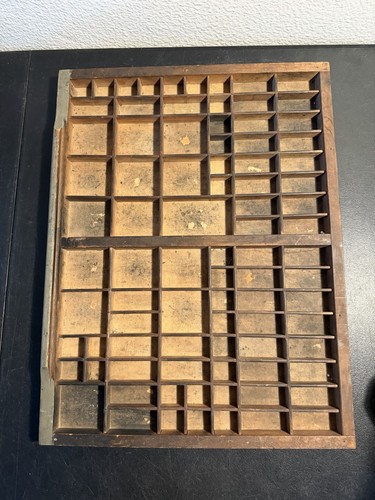 Antique wooden printer drawer - antique,