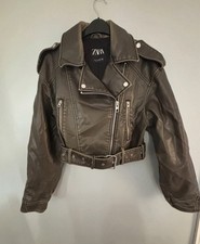 Zara faux leather cropped