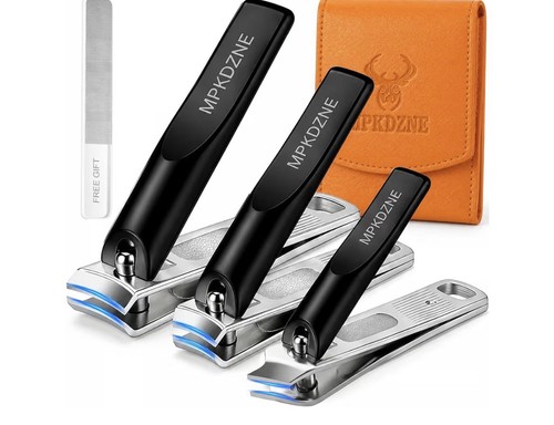 Nail clippers set with leather - nail,