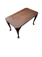 Antique Mahogany Queen Anne Style Coffee Table With Cabriole Legs
