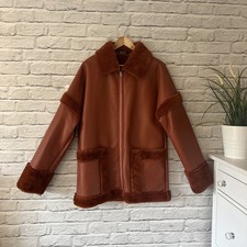 Tan / Burnt orange faux