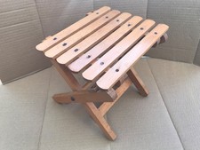 Vintage Folding Wooden Picnic Stool 9" high