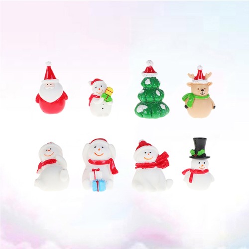 8pcs resin christmas miniature - 8pcs,