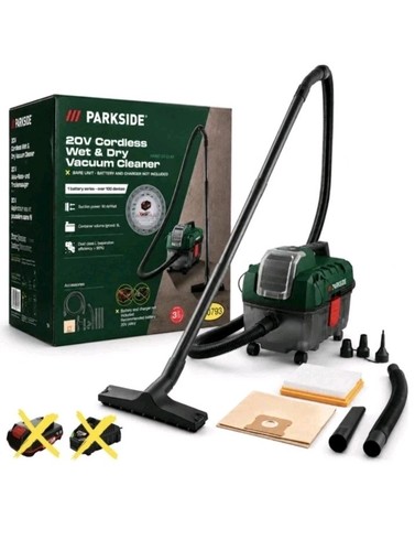Parkside 20v cordless wet dry - parkside,