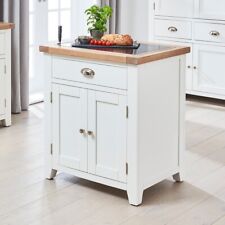 Cheshire White Small Kitchen Island with Granite Top-SLIGHT SECONDS - CW39-F330