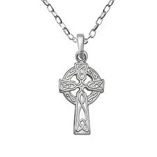 Silver Celtic cross pendant
