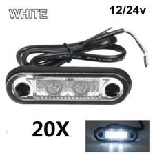 20X WHITE HELLA STYLE LED FLUSH FIT KELSA BAR MARKER LAMP LIGHT 12v 24v