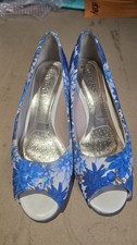 pretty blue cork wedge 2.5"
