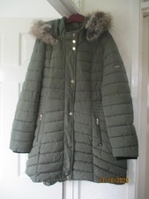 BEAUTIFUL CENTIGRADE OLIVE GREEN COAT WITH HOOD BNWOT XL FROM QVC