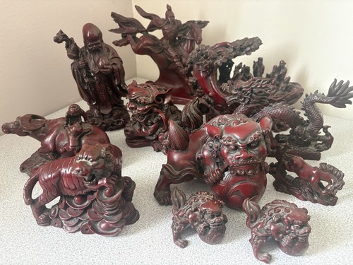 Vintage chinese red resin - vintage,