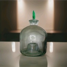 Rare antique large green glass