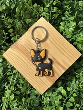 Toy Terrier Miniature Pinscher PVC Keyring Gift For Dog Lovers