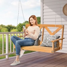 Wooden Garden Swing Bench