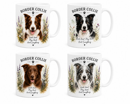 Border collie mug dog lover - border, |