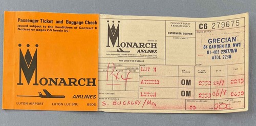 Monarch airlines vintage used - vintage,