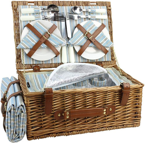 Wicker picnic basket for - basket, 4
