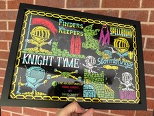 Knight Tyme, A3 framed, signed
