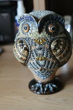  Doulton Lambeth 1883  Owl tobacco jar attributed to Mark Marshall