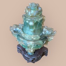 Chinese Carved Quartz/Fluorite