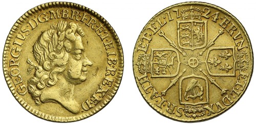 George 1724 guinea 5th - george,