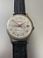 Vintage Omikron Date Handwind Swiss Men’s Watch -Stunning Dial-Not Working 