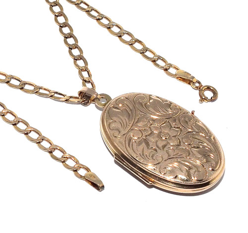 Ladies ornate 9ct yellow - , gold