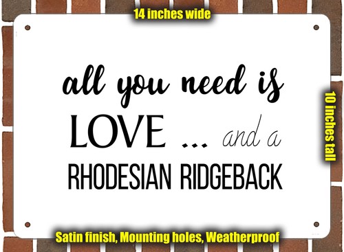 Metal sign rhodesian - metal,