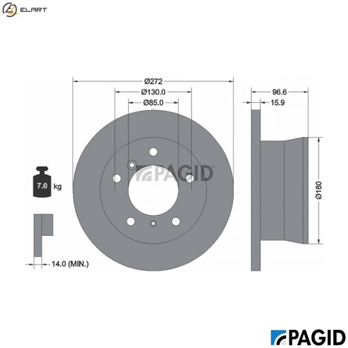 Brake disc 54376nc - 2x, for