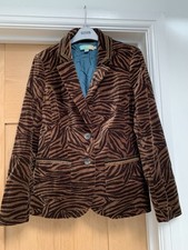Boden Animal Print Velvet Jacket Size 12