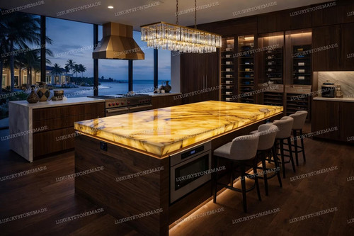 Golden onyx countertop - golden,