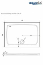 Aquariss Stone Shower Tray 1200x900 - White