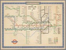 Home Wall Art Print -Vintage Map Poster- LONDON UNDERGROUND 1947 -A4,A3,A2,A1,A0