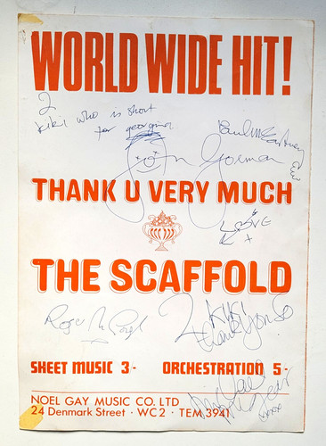 Beatles autograph 1968 paul - 1968,