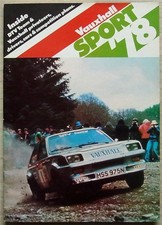 VAUXHALL SPORT '78 Magazine 1978 DTV RALLY Sports Parts CHEVETTE 2300 HS
