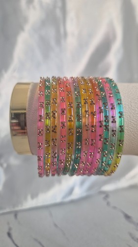 Raindrop glass bangles - raindrop,