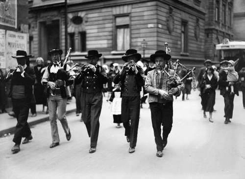 The breton procession playing - the,