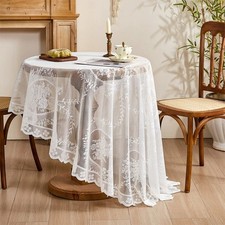 Flower Lace Table Cover Solid