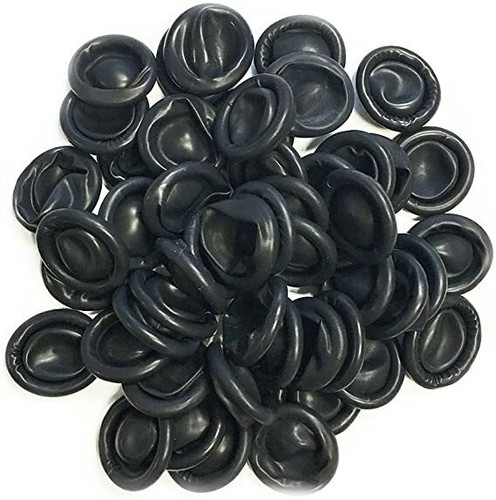 Black latex rubber finger cots - finger,
