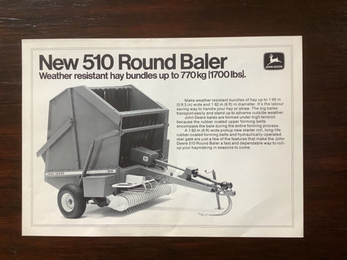 John deere 510 round baler - 510,