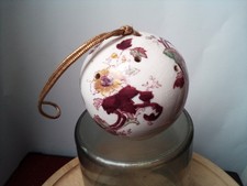Floris London Porcelain Pot Pourri Ball/Pomander - Floral Design red