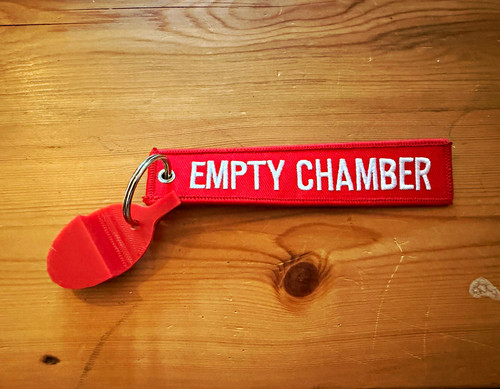 Red empty chamber - "empty, chamber"
