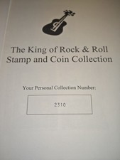 Elvis 'The King Of Rock & Roll Stamp & Coin Collection'  Rare Complete As New