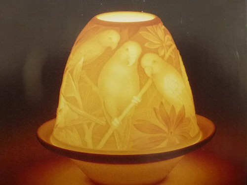 Lladro lithophane votive - lithophane, tea