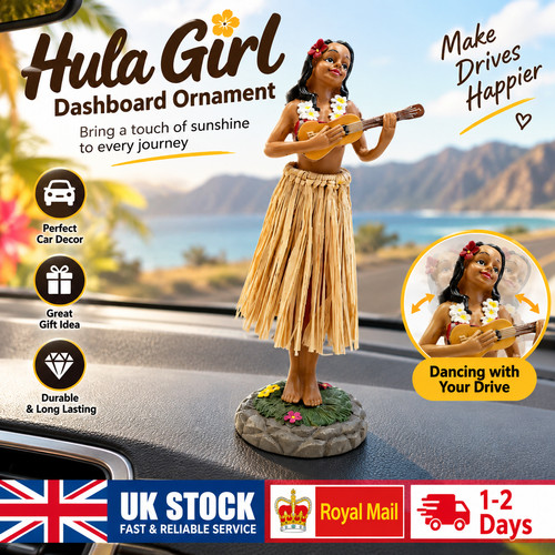 Hawaiian hula girl dashboard - hawaiian,