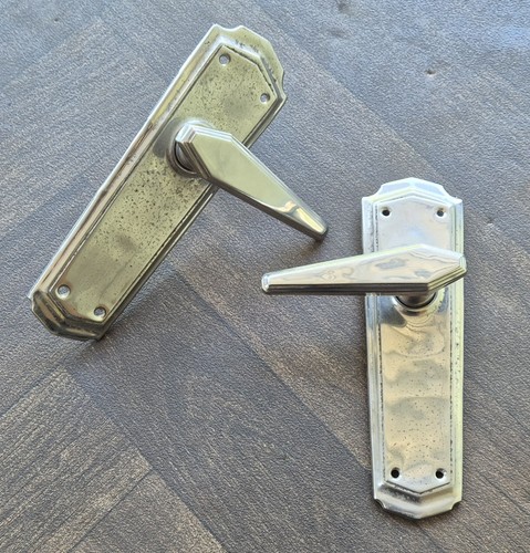 Pair chrome art deco - of,