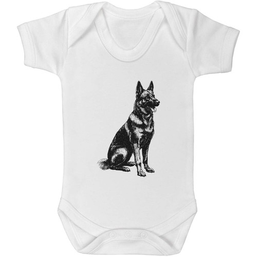 German shepherd side - side, view'
