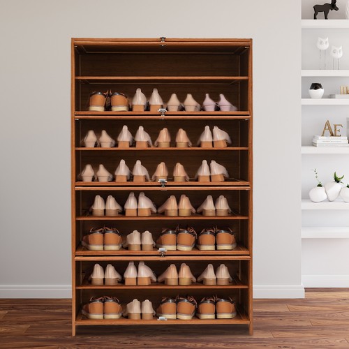 Tier bamboo shoe rack - shoe,