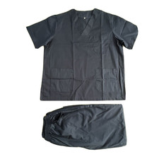 MISEMIYA Unisex Scrub Set Medical Uniform with Top and Pants Blue Size XL