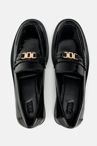 Zara flat loafers - flat, metal