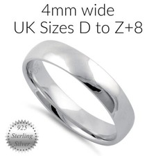 Plain 4mm 925 Sterling Silver